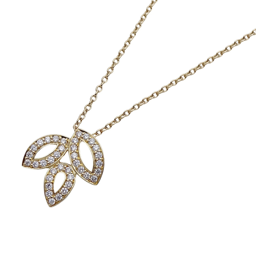Harry Winston women's necklace, PT950 diamond lily cluster mini platinum jewe...